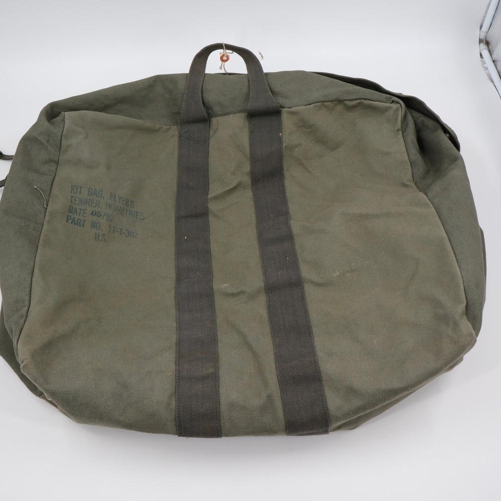 Tennier Industries Flyer's Kit Bag Unisex Large Olive Drab Canvas 1982 Military